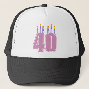40 Candles (Pink / Purple) Trucker Hat