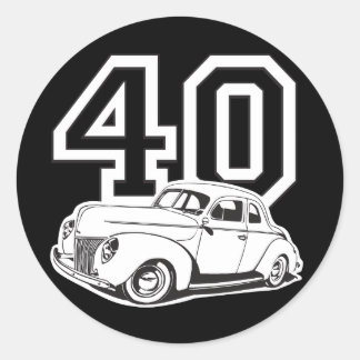 40 Classic Classic Round Sticker