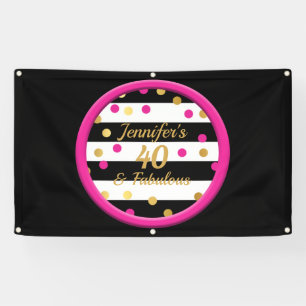 40 et bannière fabuleuse d'anniversaire d'or de