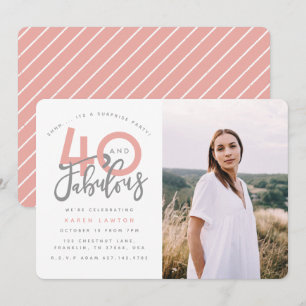 40 et fabuleuse invitation à la fête d'anniversair