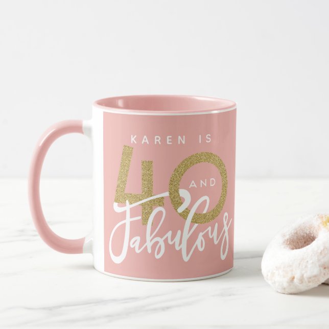 40 et fabuleuse tasse d'anniversaire (Avec donut)