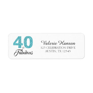 40 et fabuleux 40e Anniversaire Adresse de retour