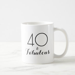 40 et fabuleux 40e anniversaire Gift Mug Black