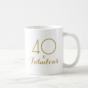 40 et fabuleux 40e anniversaire Gift Mug Gold