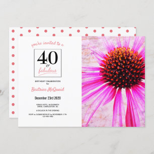 40 et fabuleux 40e anniversaire Invitation photo