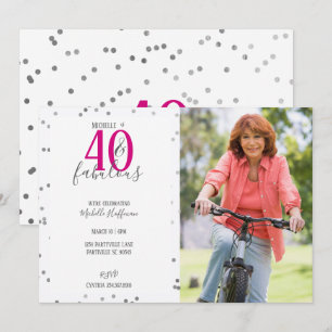 40 et fabuleux 40e anniversaire Invitations de fêt