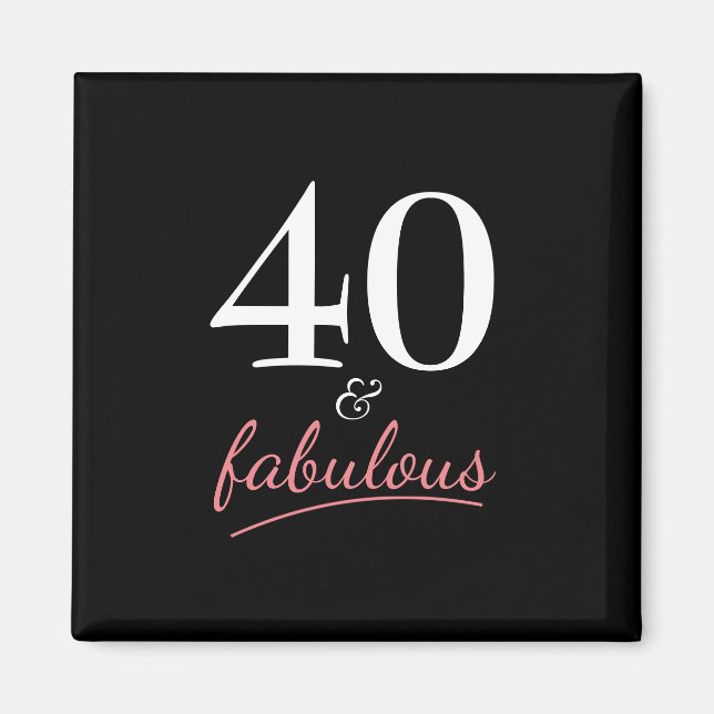 40 et fabuleux Aimant d'anniversaire (Devant)