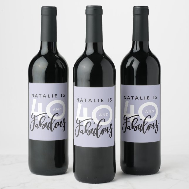 40 et fabuleux étiquette de fête d'anniversaire (Bouteilles)
