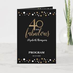 40 et fabuleux programme de 40e anniversaire