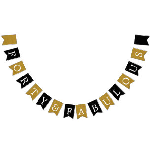 40 et Fabulous Gold Foil bannière d'anniversaire
