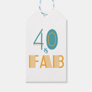 40 & Fab Modern Birthday Gift Tags
