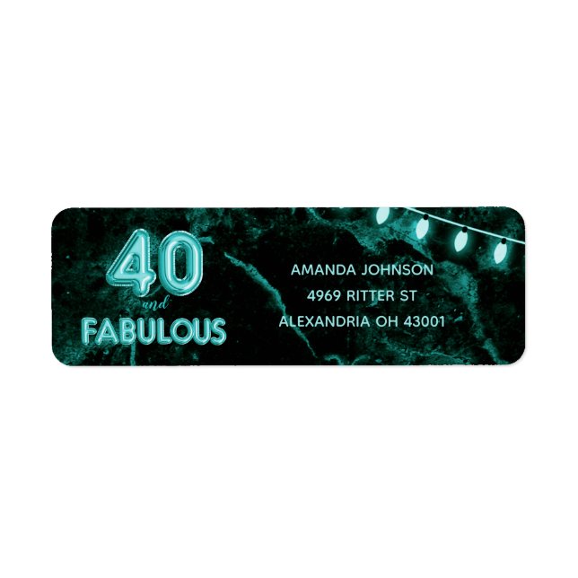 40 & Fabuleux Turquoise & Noir 40e anniversaire (Devant)