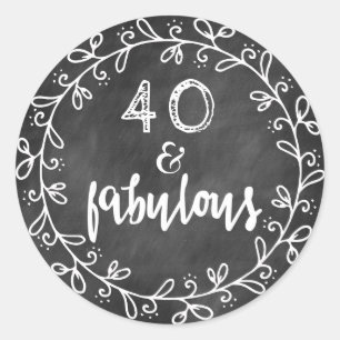 40 & Fabulous 40th Birthday Custom Stickers