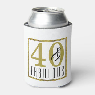 40 & Fabulous Birthday Party Celebration Can Cooler