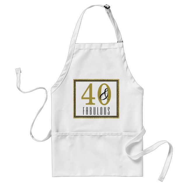 40 & Fabulous Birthday Party Celebration Standard Apron (Front)