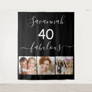 40 fabulous black photo collage tapestry