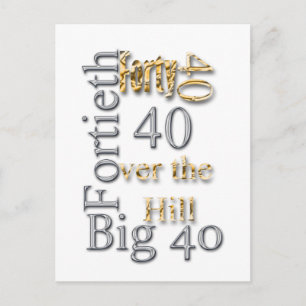 40 forty fortieth 40th party reunion celebration postcard