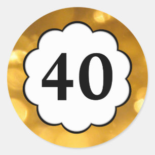 40 - Golden Numbers Sticker
