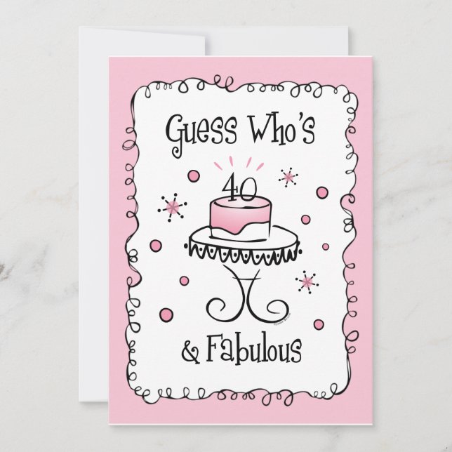 40 invitations faites sur commande fabuleuses (Devant)