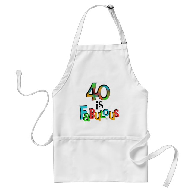 40 is Fabulous Birthday T-shirts and Gifts Standard Apron (Front)