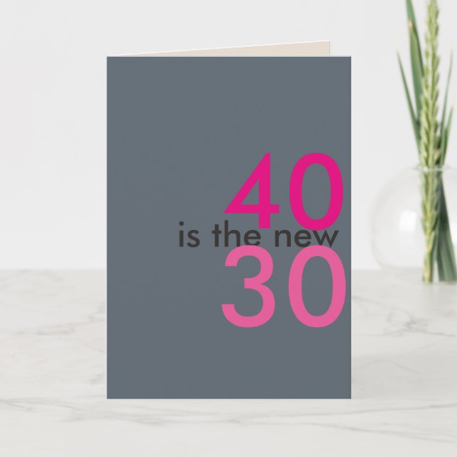 40 is the new 30, hoo-ray for crap birthday card (Front)