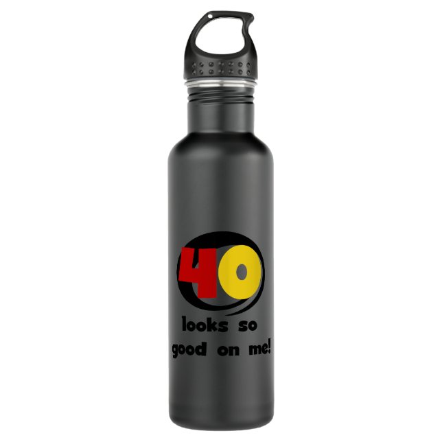 40 Looks So Good On Me T shirts and 710 Ml Water Bottle (Front)