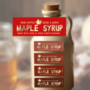 40 MAPLE GRADE LABELS in 4 SYRUP COLORS 