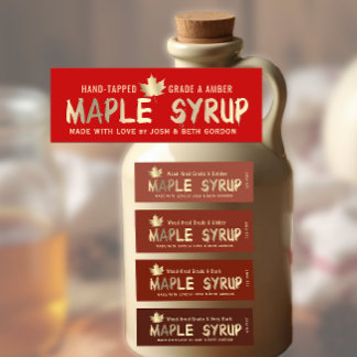 40 MAPLE GRADE LABELS in 4 SYRUP COLORS 