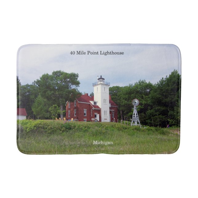 40 Mile Point Lighthouse bathmat (Front)