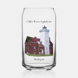 40 Mile Point Lighthouse can glass