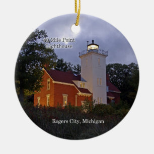 40 Mile Point Lighthouse cercle ornement