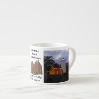 40 Mile Point Lighthouse dusk espresso mug