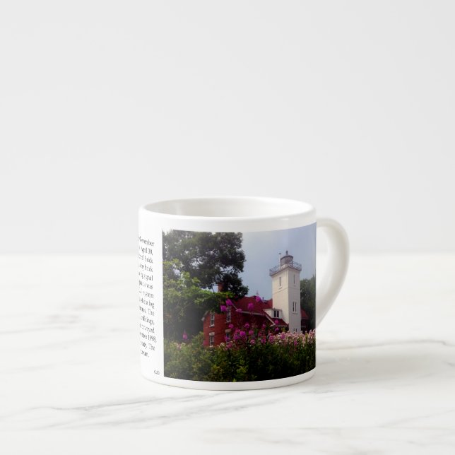 40 Mile Point Lighthouse histoire espresso mug (Devant droit)