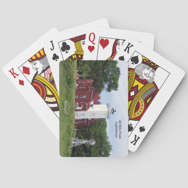 40 Mile Point Lighthouse playing cards (Back)