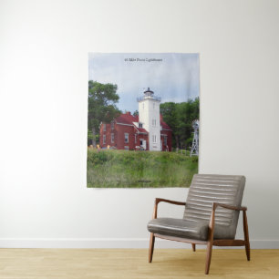 40 Mile Point Lighthouse tapestry