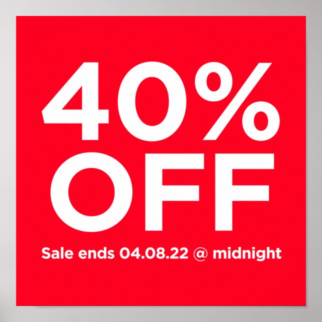 40$ OFF POSTER (Front)
