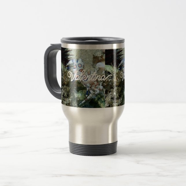 40 oz Cup with handle, Stainless Steel Cup (Front Left)