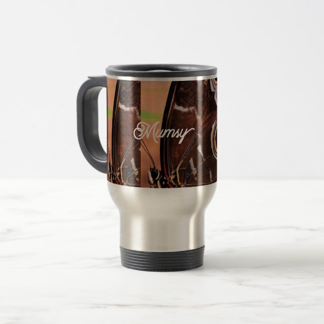 40 oz Cup with handle, Stainless Steel Cup (Front Left)