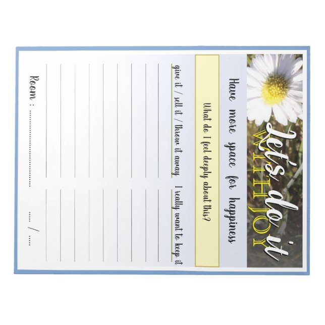 40 pages - list of destabilization upstream notepad (Front)