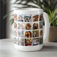 40 Photo Collage - 4 Rows 10 Columns - White
