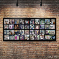 40 Photo Collage - 4 Rows 10 Columns - White Text