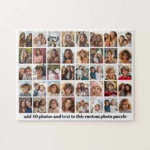 40 Photo Collage - 5 Rows 8 Columns - Script Name Jigsaw Puzzle