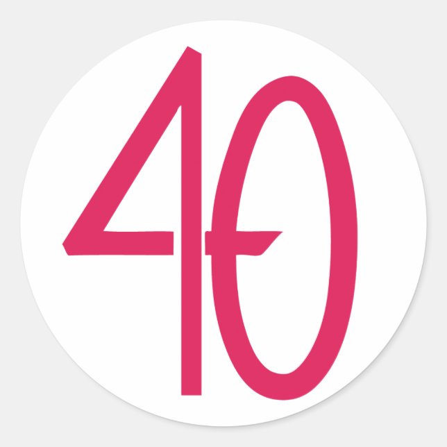 40 Pink Sticker (Front)