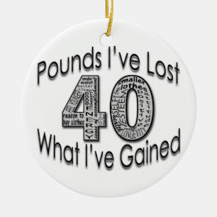 40 Pounds Lost Ornament