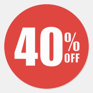 40% Quarante Pour Cent De Remise Sticker