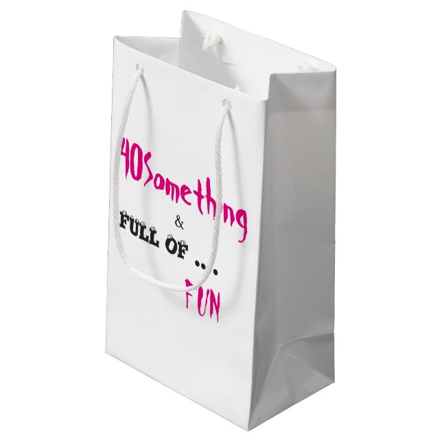 40 Quelque chose Sac cadeau d'anniversaire (Dos Angle)