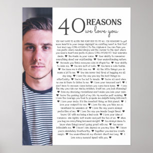 40 raisons pour lesquelles nous vous aimons poster