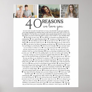 40 raisons pour lesquelles nous vous aimons poster