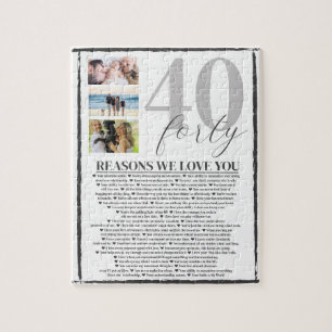 40 Reasons We Love You Gift  Jigsaw Puzzle