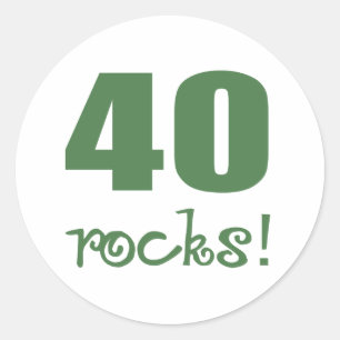 40 Rocks! Classic Round Sticker
